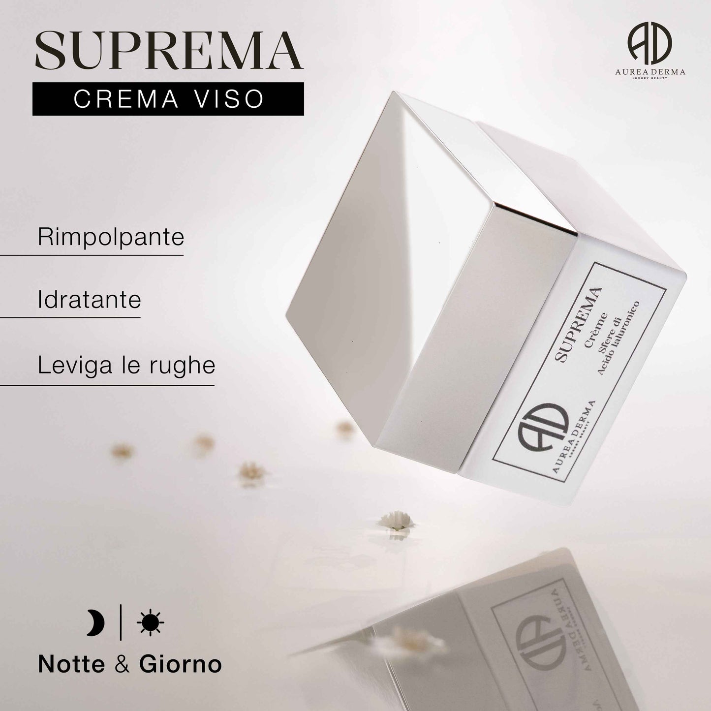 SUPREMA CREMA VISO GIORNO E NOTTE RIMPOLPANTE ALL'ACIDO IALURONICO E ALGHE ANTI AGE