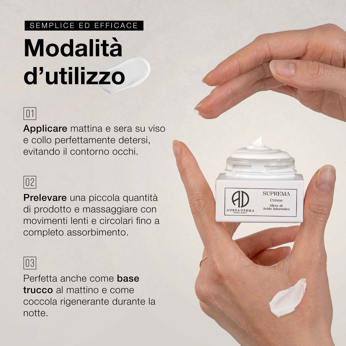SUPREMA CREMA VISO GIORNO E NOTTE RIMPOLPANTE ALL'ACIDO IALURONICO E ALGHE ANTI AGE
