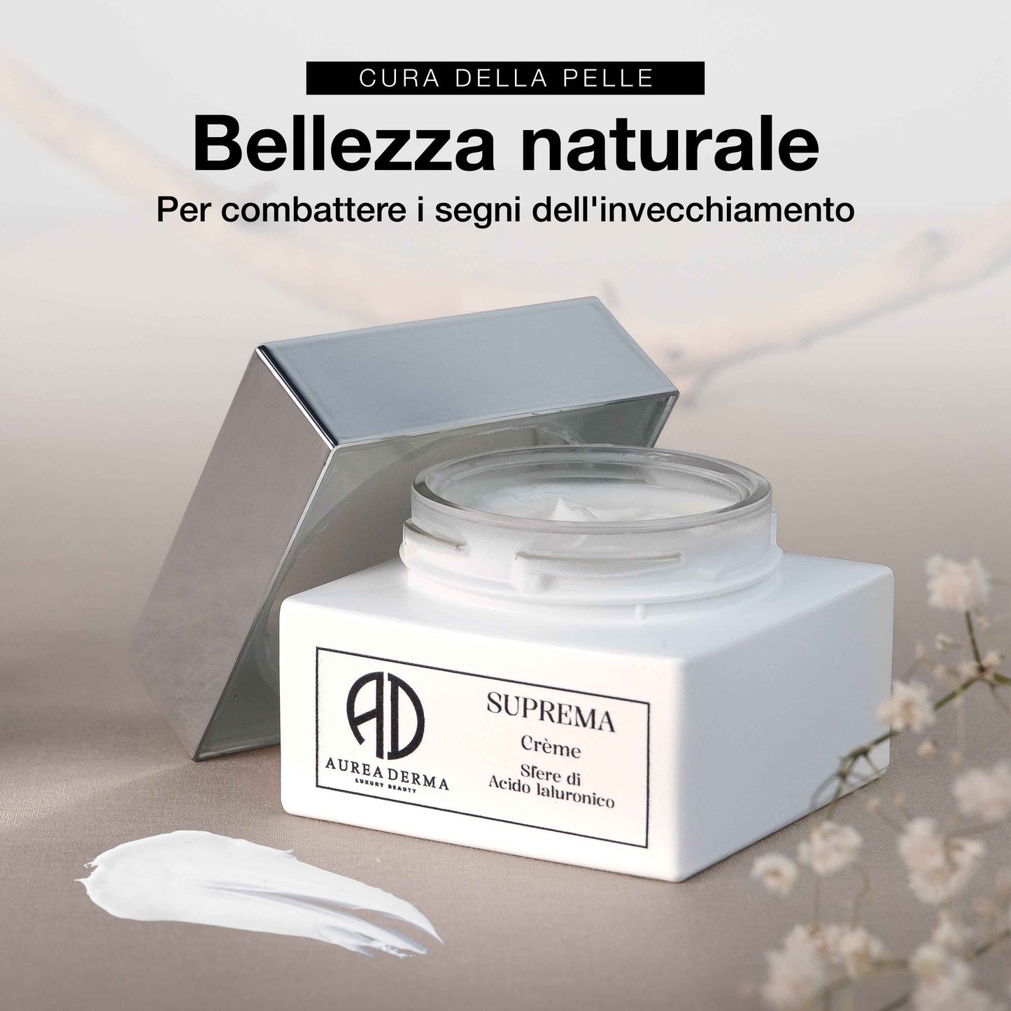 SUPREMA CREMA VISO GIORNO E NOTTE RIMPOLPANTE ALL'ACIDO IALURONICO E ALGHE ANTI AGE