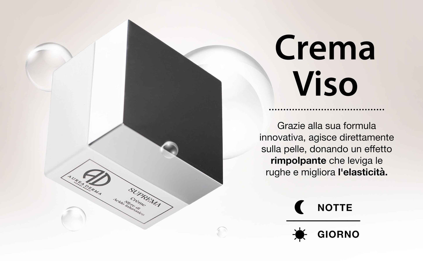 SUPREMA CREMA VISO GIORNO E NOTTE RIMPOLPANTE ALL'ACIDO IALURONICO E ALGHE ANTI AGE