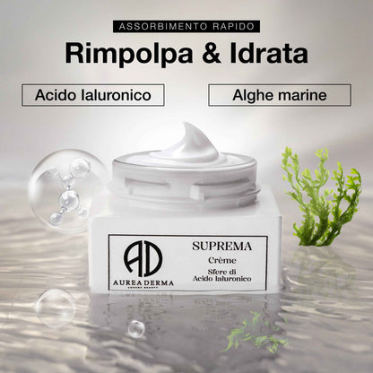 SUPREMA CREMA VISO GIORNO E NOTTE RIMPOLPANTE ALL'ACIDO IALURONICO E ALGHE ANTI AGE